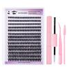 Explosões transfronteiriças DIY cílios postiços segmentados 8-16mm natural grosso 30P cabelo único cacho cílios enxertados