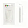 Velas de Aniversário Coloridas Espirais Pequenas com Cartão de Sucção Douradas para Crianças, Velas Espirais para Bolo de Aniversário, Pacote com 6