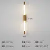 Luminária de Parede Longa Minimalista Luz de Luxo LED Linha Luminosa Quarto Cabeceira Hotel Sala de Estar Grelha Decoração Linha Luminária de Parede