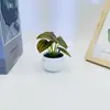 Película de Serigrafia Folha de 8 Folhas Transfronteiriça Planta Verde em Vaso Decoração Interna para Casa Vaso de Flores de Plástico Decoração de Entrada Varanda Ornamentos