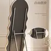 Espejo de pie ondulado de cuerpo entero de moda para uso doméstico, estilo Cream Ins, espejo de tocador para dormitorio de niñas, espejo de probador de alta gama