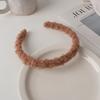 Diadema de felpa de lana de cordero para otoño e invierno, diadema colorida para mujer, accesorios para el cabello de joyería de estilo coreano 2023, venta al por mayor