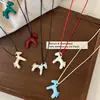 Lindo y Juguetón Colgante de Collar de Caballo que Deja Caer Aceite, Casual y Sencillo, Cadena de Suéter Versátil para el Día a Día, Collar de Nicho
