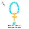 Color Duradero Arena Vietnamita Oro Turquesa Vajra Pulsera de Tres Piezas Joyería Artística Retro Regalo para Novia Pulsera para Mujer