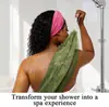 Toalla de baño de malla africana de nylon con cordón más vendida de Amazon, toalla de sauna de alta elasticidad, toalla de baño exfoliante, al por mayor
