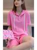 Traje deportivo informal de moda para mujer, verano 2024, nuevo, estilo coreano, suelto, adelgazante, talla grande, conjunto de dos piezas de manga corta para mujer