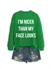 SOY MÁS AMABLE QUE MI SITIO INDEPENDIENTE DE AMAZON EBAY Sudadera de Moda Casual para Mujer Otoño e Invierno Camiseta Base