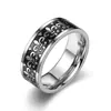 Anillo de Plata Tailandesa Chiba Retro Viejo Moderno Elegante Versátil Punk Plata Tailandesa Iris Anillo Abierto Anillo para Hombres y Mujeres