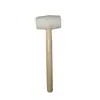 Martillo de goma con mango de madera martillo de goma blanco martillo de goma para instalación de azulejos martillo de suelo martillo blanco cabeza de martillo herramienta de instalación venta al por mayor