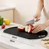Tabla de Cortar Antibacteriana Antiderrames con Borde Elevado para Cocina Casera, Tabla de Cortar Semicircular con Borde, Tabla de Cortar de TPU de Grado Alimenticio