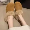Pantuflas Baotou estilo Birkenstock para mujer, colección de invierno 2026, diseño nuevo y popular, forradas de felpa para abrigar, estilo fácil de poner y suelas antideslizantes
