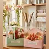 Día de la Madre Sobre Retro Chino Maleta de Postre Pastel Flores Caja de Postre Pastel Festivo Horneado Caja Transparente