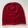 Venta al por mayor transfronteriza del fabricante Sombreros 100% Lana Pura, Cálidos Sombreros de Lana Cachemir Tejidos con Borde Enrollado de Color Sólido, Grandes Cantidades en Stock