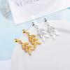 Aretes de Botón Aretes Cortos Pequeños Aretes de Hoja Temperamento de Mujer Corea del Sur Personalidad Combinación Total Aretes Simples Aretes de Botón