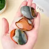 Piedra Marina Natural Piedra Cruda Piedra Caliente Piedra para Jugar Jade Ágata Piedra de Masaje para la Salud Mango de Piedra para Palma de Aceite Esencial