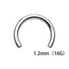 Zesen F136 Liga de Titânio Dente Interno Haste C Haste em U Ferradura Haste Ferradura Anel 14G16G (1.2/1.6mm)