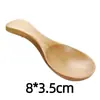 Colher de madeira infantil estilo japonês, anti-queimadura, isolada, colher pequena de madeira maciça, colher para comida de bebê de jardim de infância, colherzinha de madeira para sorvete
