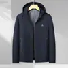 Chaqueta Casual con Capucha para Hombre 2026 Estilo Nuevo de Primavera para Papás de Mediana Edad, Negra con Capucha Desmontable