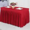 Manteles para Banquetes de Exhibición al por Mayor de Fábrica, Manteles de Color Sólido, Manteles para Mesas de Conferencia, Cubiertas de Mesa en Stock, Faldones de Mesa al por Mayor