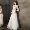 Vestido de Noche para Mujer 2026 Verano Nuevo Estilo Largo Elegante Blanco de Sociedad para Banquetes y Reuniones Anuales