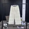 En Stock//Pantalones Acolchados de Algodón con Encaje Plisado Empalmado de Chica Austriaca Tienen Miedo al Frío Pantalones Casuales Estrella