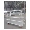 Estante de tela de doble cara para fábrica de ropa, carrito de tela de cinco y cuatro niveles, estante de tela, carrito para piezas de corte, carrito de entrega y rotación de tela