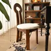 Cadeira de Jantar Vintage em Madeira Maciça Estilo Francês, Cadeira com Encosto de Designer Meio do Século, Cadeira para Toucador de Quarto Estilo Wabi-Sabi, Cadeira Chave