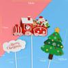 Decoração de bolo de natal guirlanda de árvore de natal anel de grama sino cartão inserção acessórios para festa de aniversário suprimentos de natal