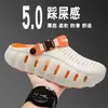 Zuecos de Verano para Hombre con Suela Gruesa, Suela Suave Antideslizante, Chanclas de Playa de Eva, Sandalias Transpirables de Punta Cerrada