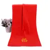 Gran Rojo Festivo Regalo de Boda Regalo de Agradecimiento de Boda Toalla Roja de Fibra de Poliéster Toalla Facial Regalo Caja de Regalo de Boda Hogar