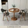 Mesa de recepção e negociação minimalista nórdica casual para apartamento pequeno, conjunto de mesa e cadeiras para cafeteria de chá de leite e café, cadeira de jantar moderna, mesa de centro pequena