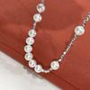 Collar de Perla Natural y Fragmentos de Plata para el Día de la Madre para Mujer, Cadena de Cuello Versátil de Estilo Nuevo de Lujo Ligero de Nicho