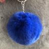 Llavero con Pom-Pom de Piel Sintética de Conejo de 8 cm Cadena Accesorio Bola de Felpa de 8 cm Bola de Pelo Anillo Accesorio Lindo