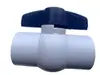 Válvula recta de plástico Válvula de bola UPVC Accesorios de fontanería por termofusión Soldadura de una pulgada Boca plana americana Válvula manual DN32