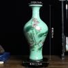 Vaso de cerâmica ornamentos sombra azul esmalte ouro lótus pequeno vaso jingdezhen flor inserção sala estar decorativo cerâmica presente