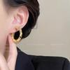 Aretes de Aro de Circonita Plateada Rota para Mujer Verano Nicho de Lujo Ligero de Alta Gama Aretes Elegantes Elegantes Aretes de Diseño Único Aretes