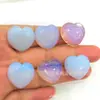Anillo de Ópalo Azul Corazón de Melocotón 5-20mm Luna Piedra Corazón Fondo Plano Ópalo de Imitación Joyería DIY con Cuentas