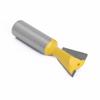 Boca de cuchillo de cola de milano amarilla de 1/2, cuchillo Xun, cortador de fresado de carburo para carpintería, cortador de unión de espiga de panal