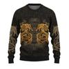 Suéter para hombre personalizado transfronterizo comercio exterior al por mayor Abrigo nuevo impresión digital 3D de tatuaje camisa base casual