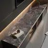 Mármol Moderno Lujo Ligero Gabinete de TV Esterilla Protectora para Encimera Mesa de Aparador Mantel Mueble Zapatero de Entrada Mesa