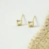 Dormir sin quitarse los pendientes temperamento avanzado pendientes compactos simples de 14k pendientes de mujer coreanos pendientes de sonrisa de moda en internet