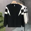 Sudadera gruesa y pesada de cuello redondo con forro polar, de marca moderna, para hombre, chaqueta pullover de otoño e invierno, prenda superior para hombre, camiseta básica, moderna