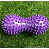 Bola de Massagem Ouriço Amendoim Bola Fascial Relaxamento Músculo Bola de Fitness Bola de Treino de Reabilitação Bola de Espinhos de PVC