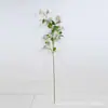 Flor Individual de Gardenia Artificial para Mesa de Comedor, Sala de Estar, Dormitorio, Decoración del Hogar, Flores Artificiales para Decoración de Salón de Bodas, Vegetación de Techo