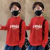 Y2328 # Camiseta Básica de Cuello Alto para Niños Manga Larga Otoño e Invierno 2025 Nuevo Estilo Top Térmico de Terciopelo por Ambos Lados