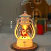 Decoración de pastel de Navidad Lámpara de aceite pequeña portátil LED Luz nocturna de Navidad Mesa de postres Atuendo Accesorios luminosos