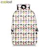 Mochila de estilo coreano con dibujos animados, nueva, 2020, de gran capacidad, para estudiantes, de poliéster, con estampado completo.