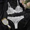 Bestseller Ruso Sujetador Rosa Ultra Fino con Estampado de Bordado para Busto Grande lo Hace Ver Más Pequeño Set de Sujetador con Aros Anticaída para Mujeres
