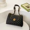 Fornecimento ao vivo Venda Direta da Fábrica Nova Moda bordado losango retrô fio bolsa de ombro único transversal popular na internet para passear