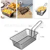 Alitas de Pollo para Picar, Pollo Frito, Cesta de Pan, Cesta de Bocadillos de Hierro Forjado, Cesta para Papas Fritas, Cesta Mini para Freír Comida Frita de Bar, Antiescaldado